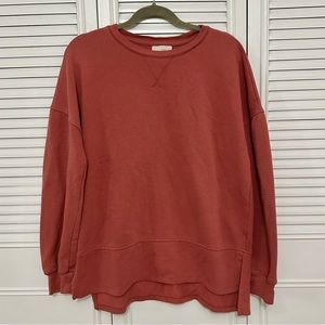 Universal Threads Cozy Rust Crewneck Sweatshirt